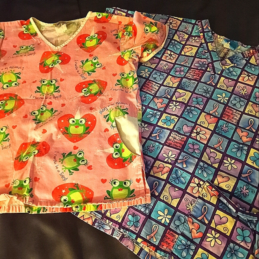 Nursing scrub tops